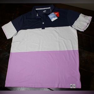 Puma Performance Fit Cloudspun Taylor Golf Short Sleeve Mens Polo Shirt Large